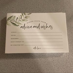 Wedding Advice Cards